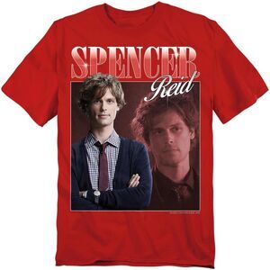 Criminal Minds Unisex Adult Spencer Reid Bootleg T-Shirt / Red